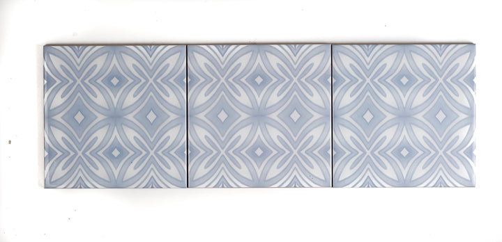 SALE : Set of 3x Pale Blue Star Tiles (10.8cm)