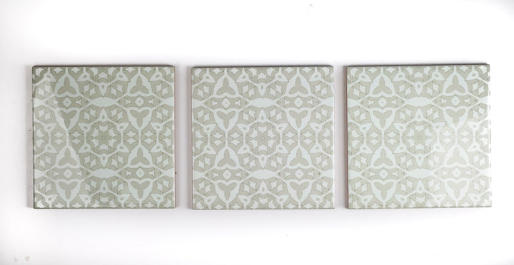 SALE: Set of 3x 15cm Cream Stonework Tiles