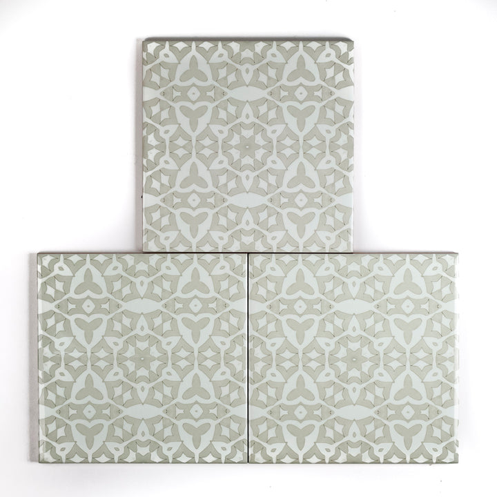 SALE: Set of 3x 15cm Cream Stonework Tiles