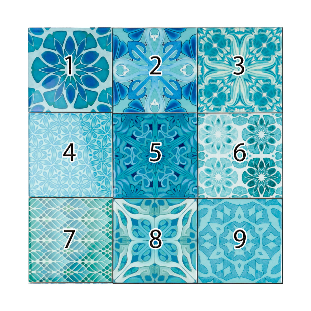 Mix and Match Ceramic tiles - Turquoise Mix