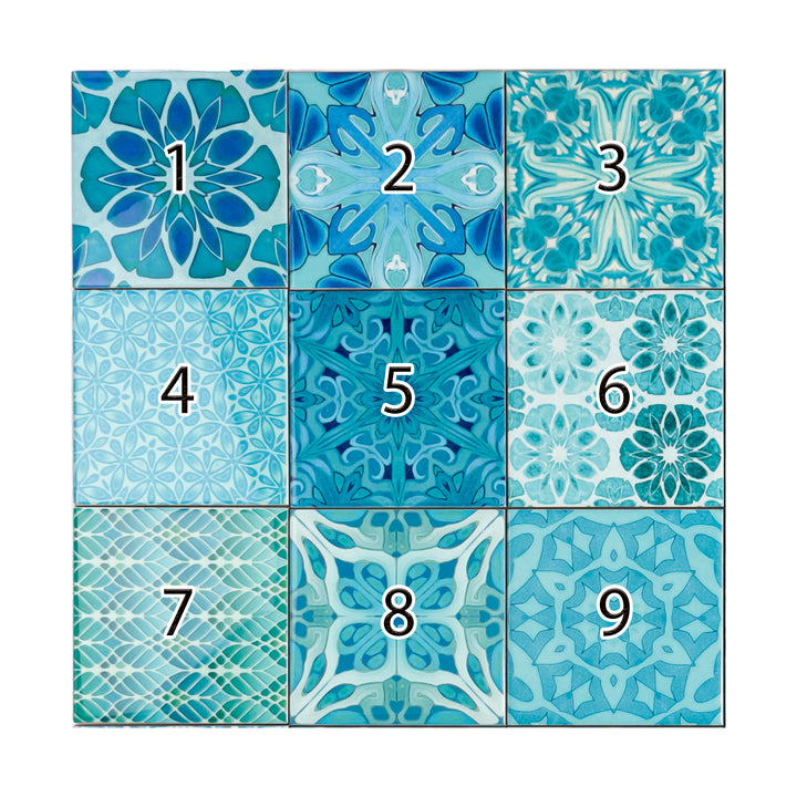Mix and Match Ceramic tiles - Turquoise Mix