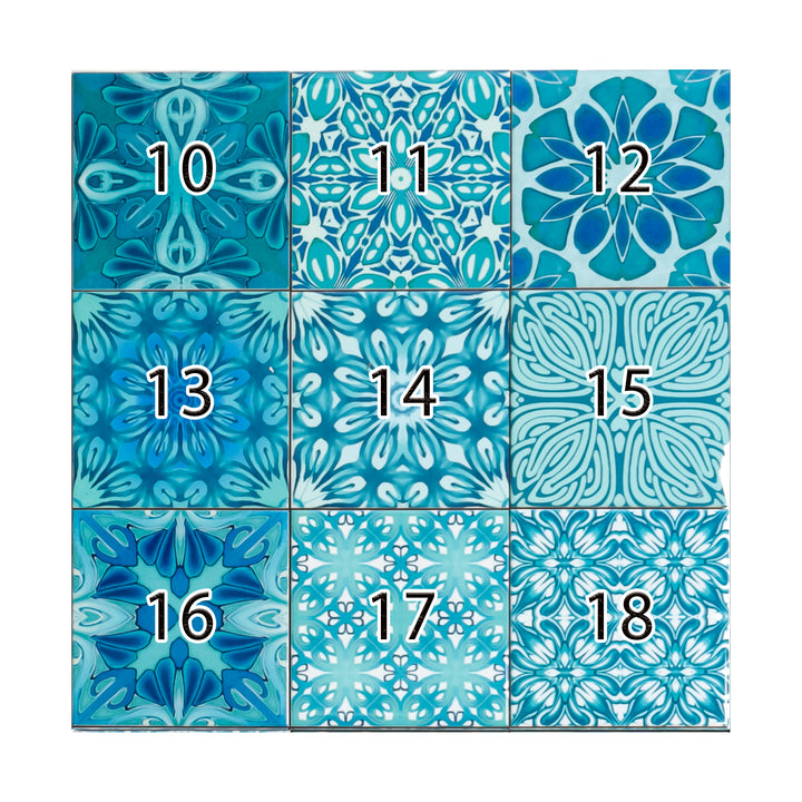 Mix and Match Ceramic tiles - Turquoise Mix