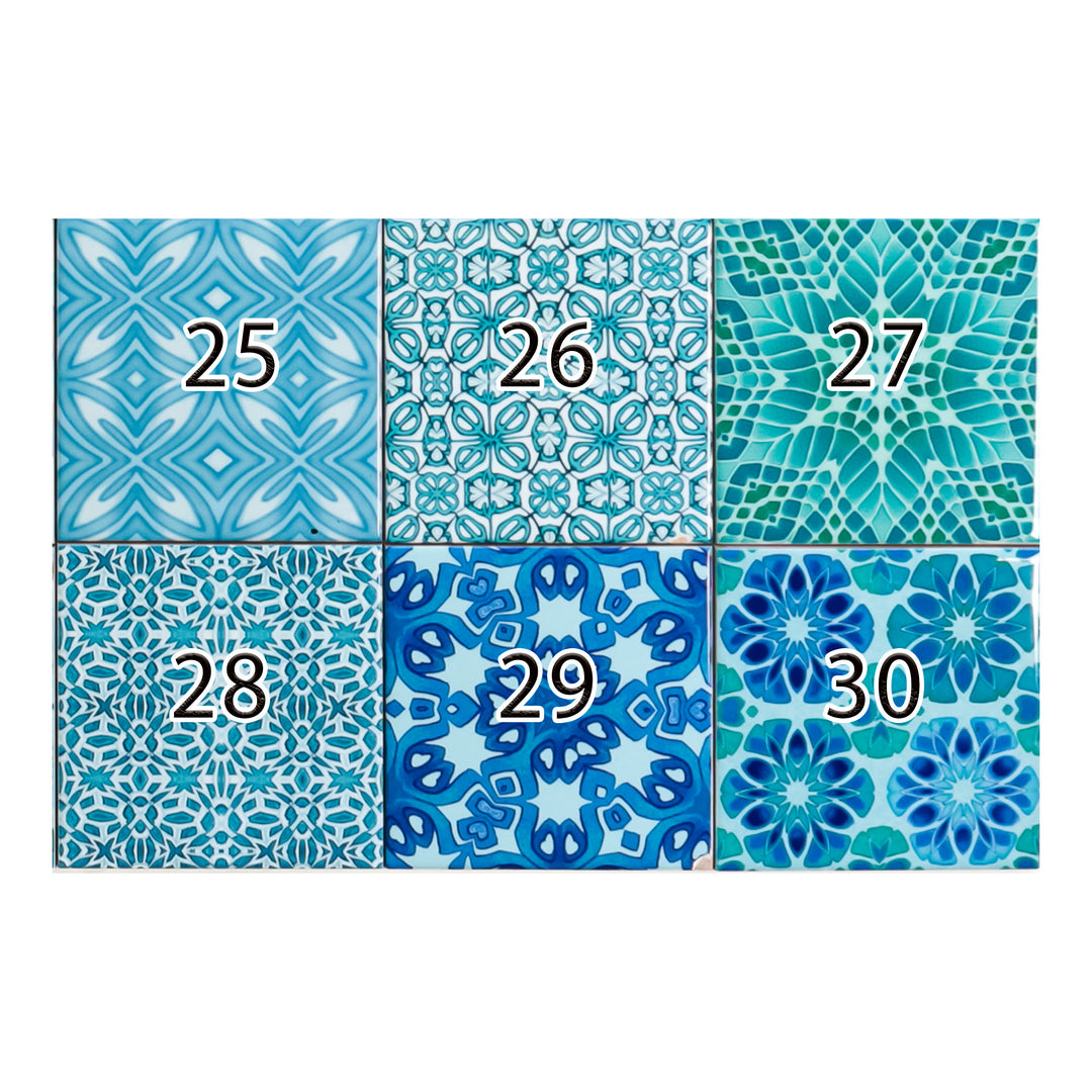 Mix and Match Ceramic tiles - Turquoise Mix