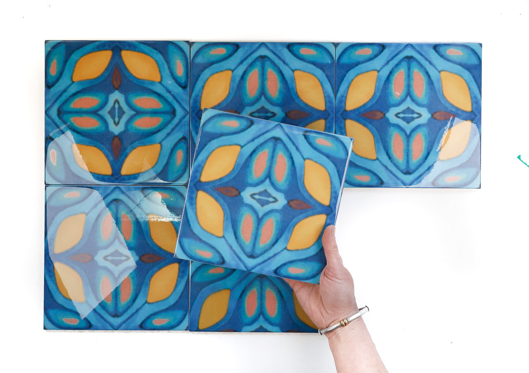 SALE SECOND SET - 6 x 20cm - Greek Muted Tiles