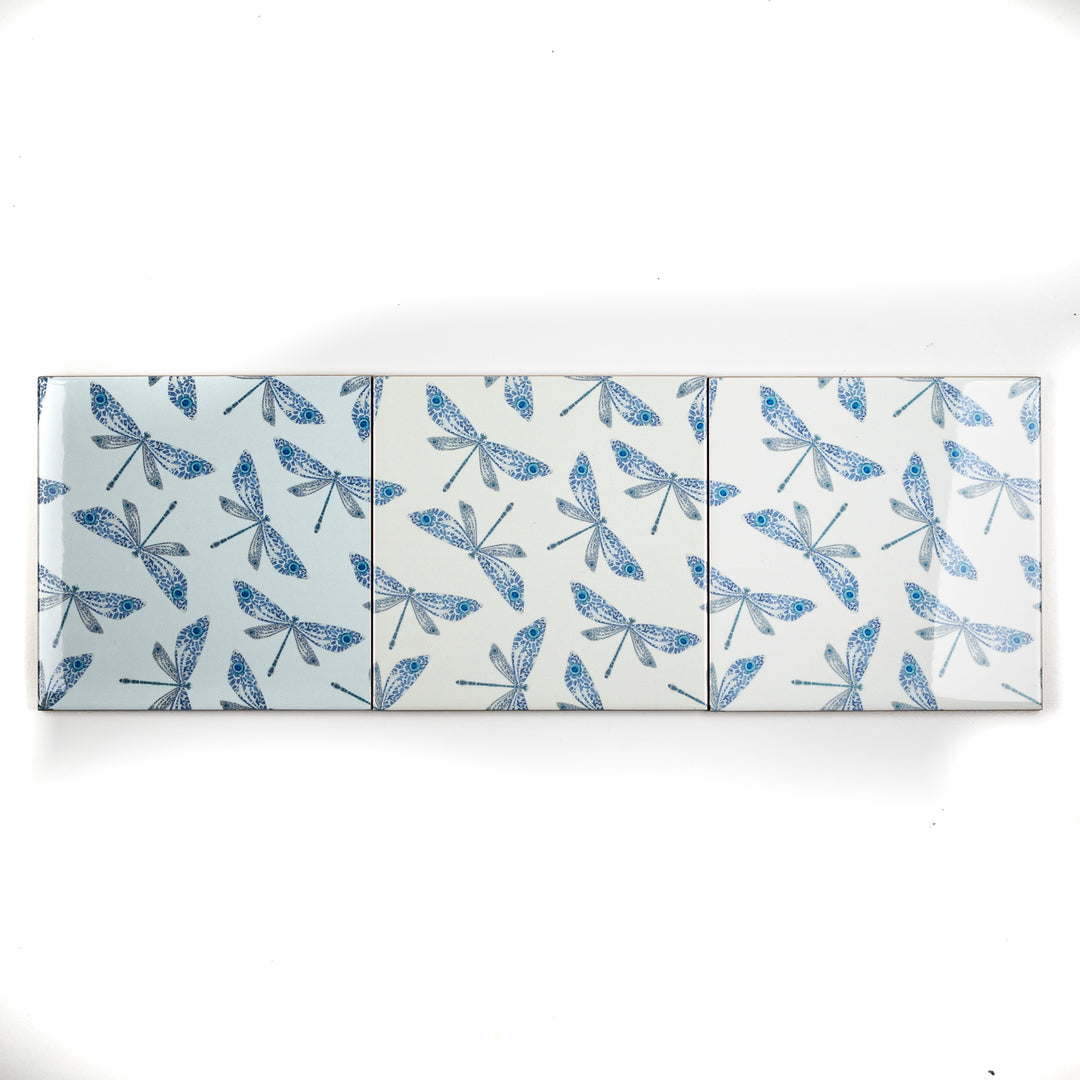 SALE - 3 x 15.2cm Mayfly tiles - prototypes / experiments