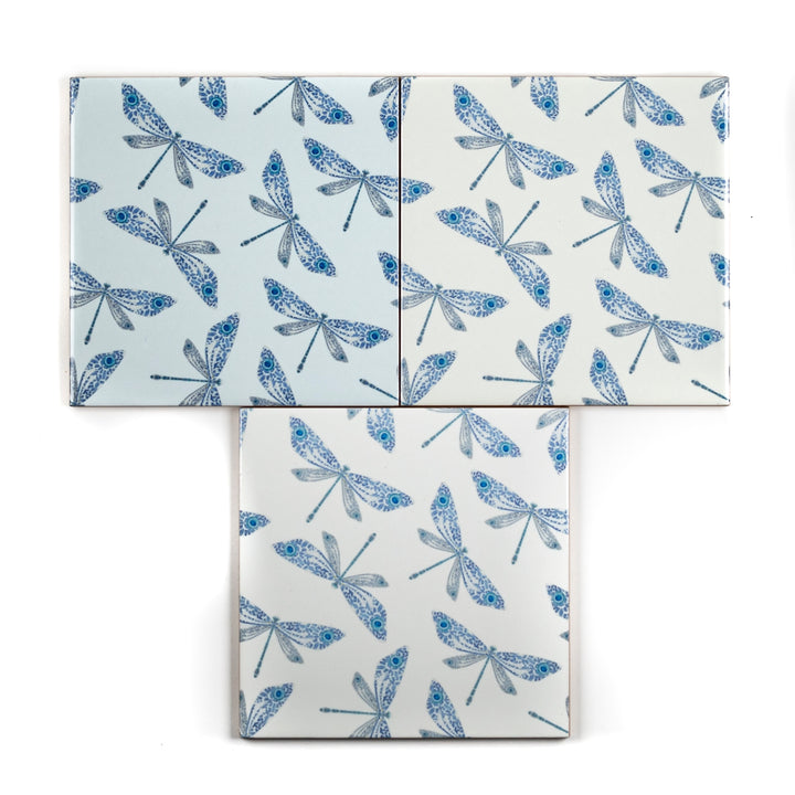 SALE - 3 x 15.2cm Mayfly tiles - prototypes / experiments