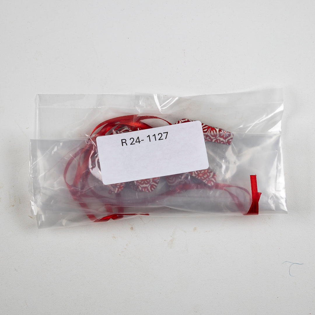 SALE Set of Red Christmas Reindeer Decorations