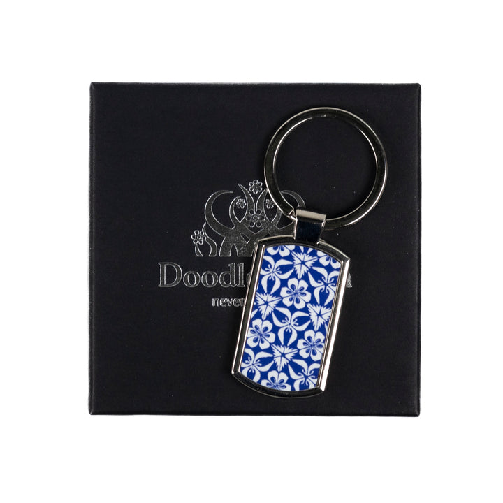 Blue Nettles Millefiori Keyring