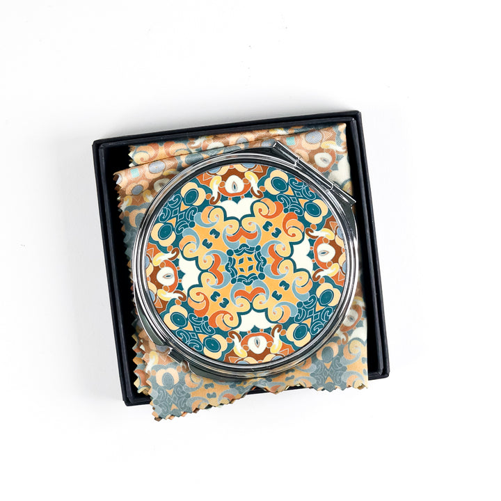 Cantonese Cloisonne Compact Folding Mirror
