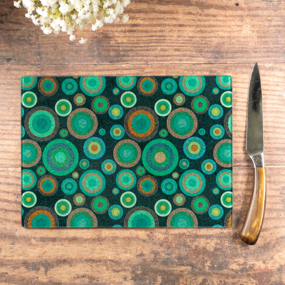 Starry Night Chopping Board - Worktop Protector - Malachite