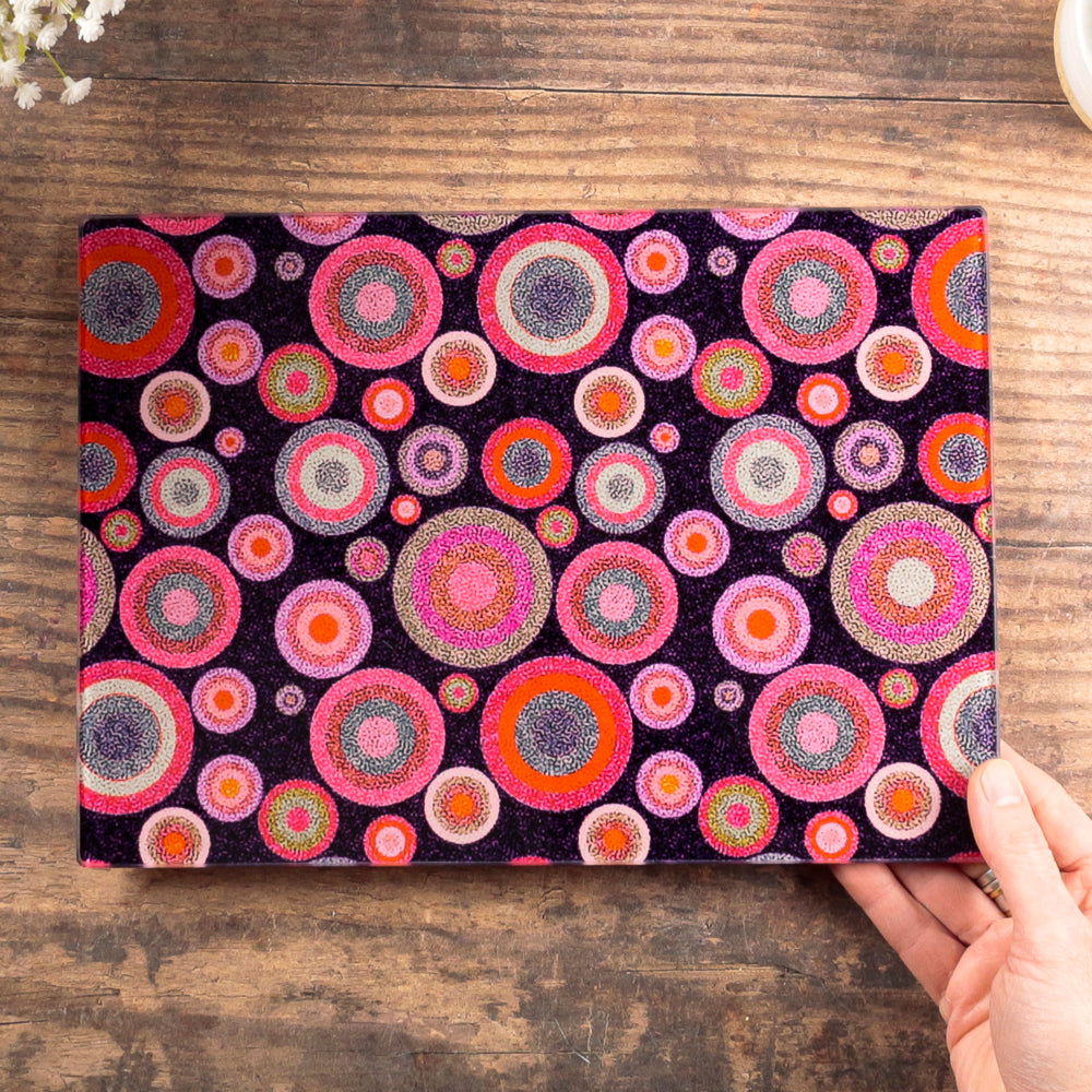 Starry Night Chopping Board - Magenta Pink Red