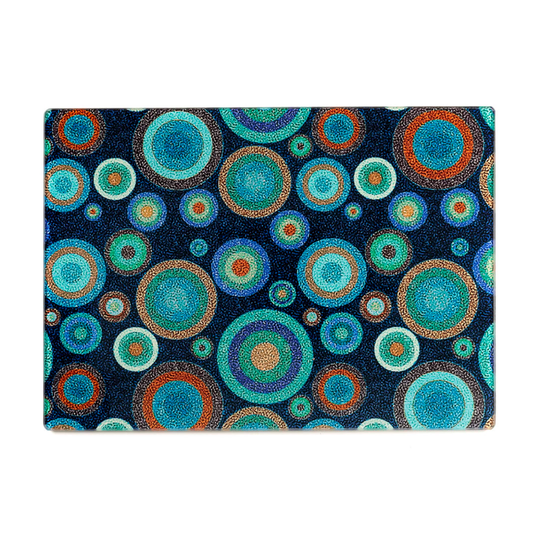 Starry Night Chopping Board - Denim Turquoise Orange