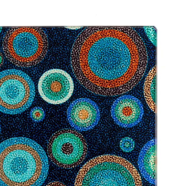 Starry Night Chopping Board - Denim Turquoise Orange