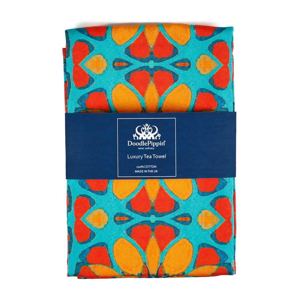 Moroccan Flower tea towel