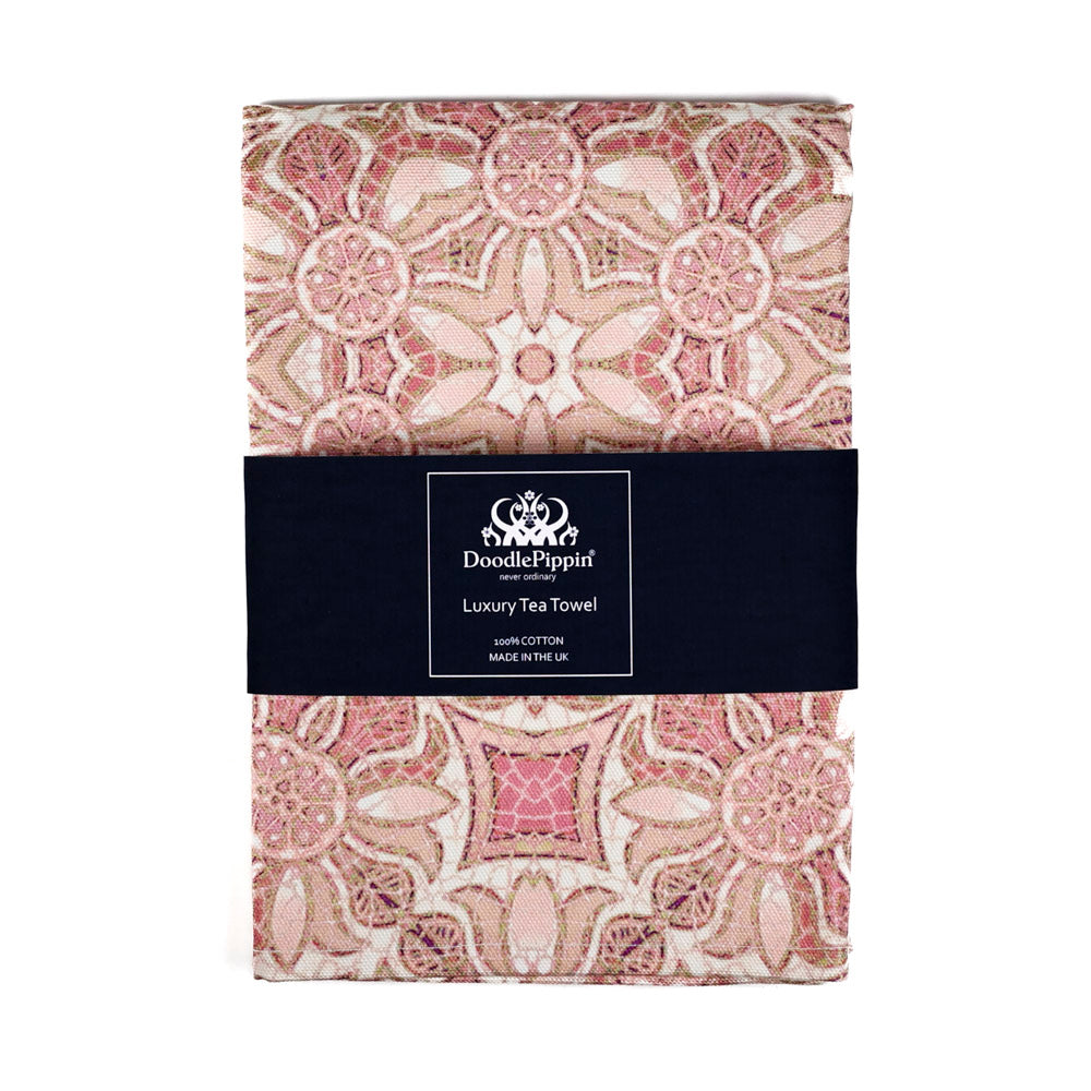 Pomegranate Tea Towel - Pinks