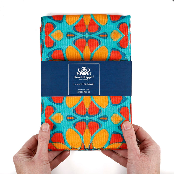 Moroccan Flower tea towel