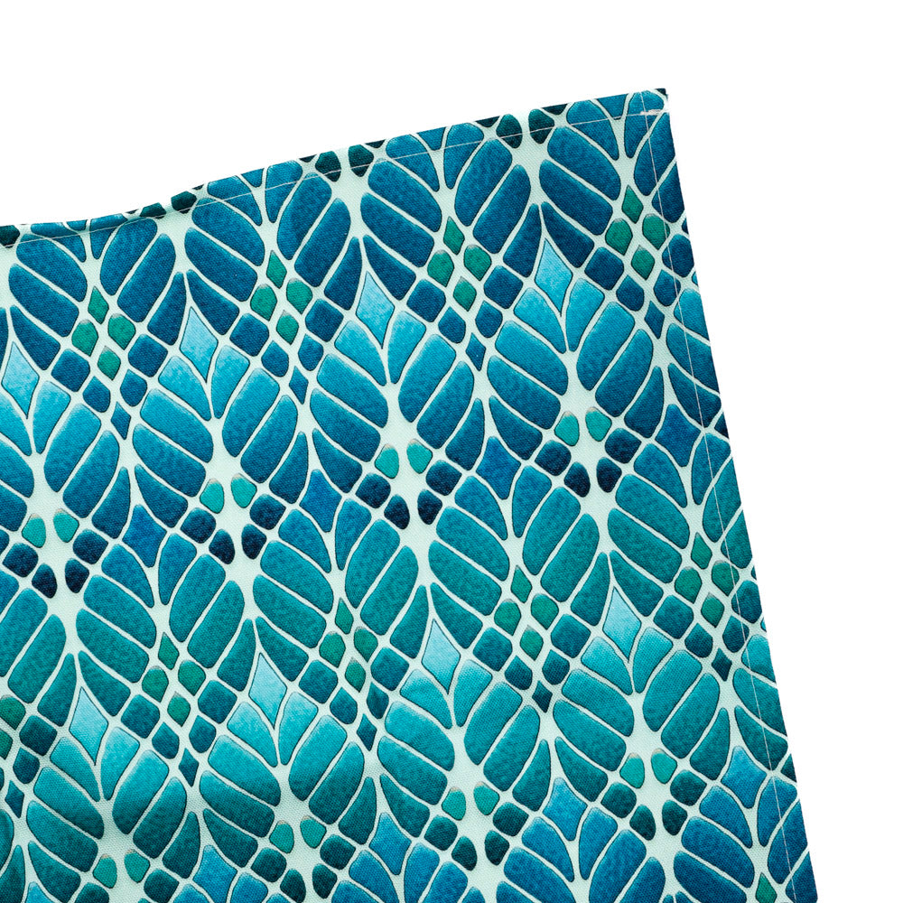 Interwoven Trees Tea Towel - Blues &amp; Turquoises
