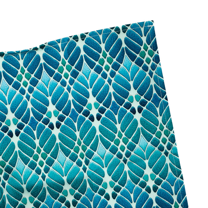 Interwoven Trees Tea Towel - Blues &amp; Turquoises