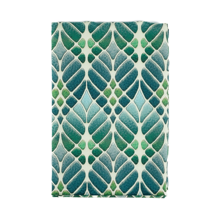 Interwoven Trees Tea Towel - Greens &amp; Greys