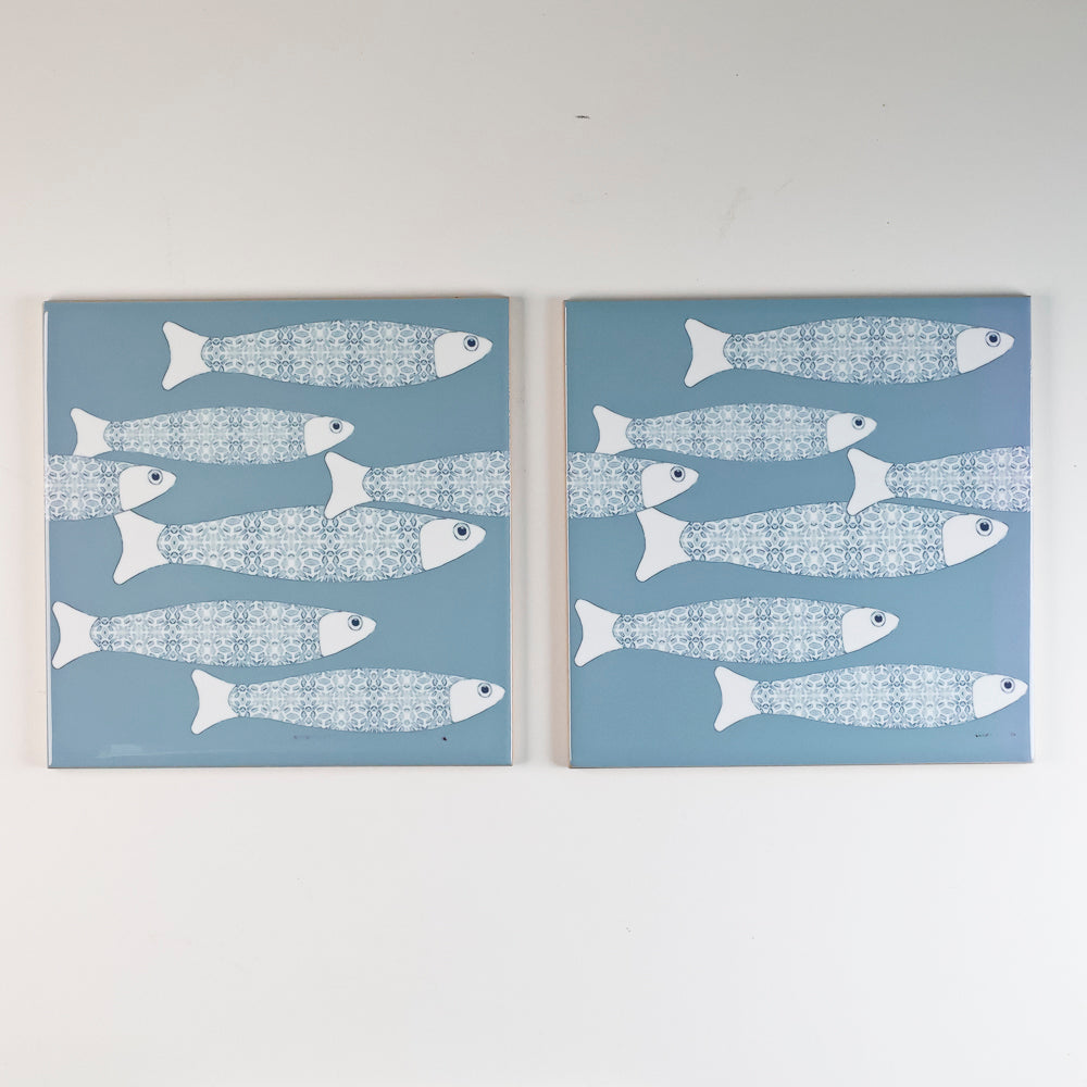 SALE SECONDS : Set of 6 x 15.2cm Mixed Ocean Shoal tiles