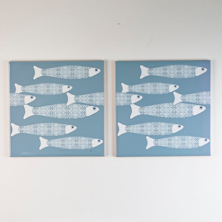 SALE SECONDS : Set of 6 x 15.2cm Mixed Ocean Shoal tiles