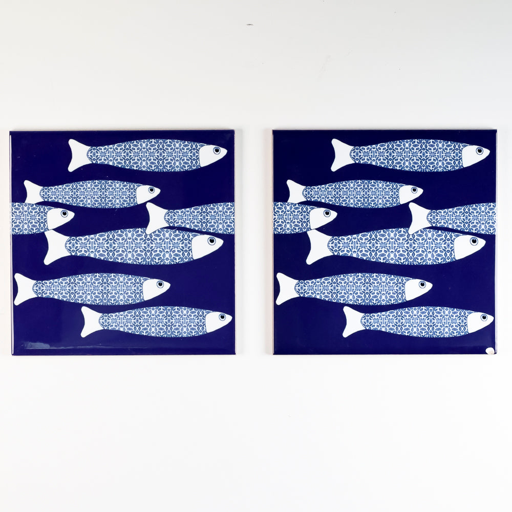 SALE SECONDS : Set of 6 x 15.2cm Mixed Ocean Shoal tiles
