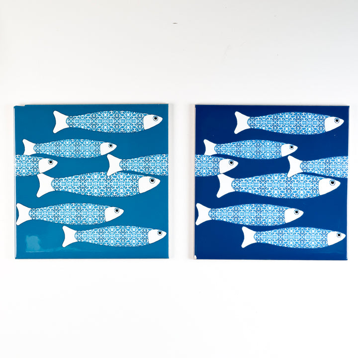 SALE SECONDS : Set of 6 x 15.2cm Mixed Ocean Shoal tiles