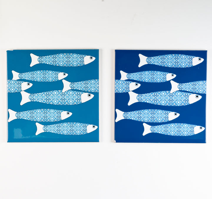 SALE SECONDS : Set of 6 x 15.2cm Mixed Ocean Shoal tiles