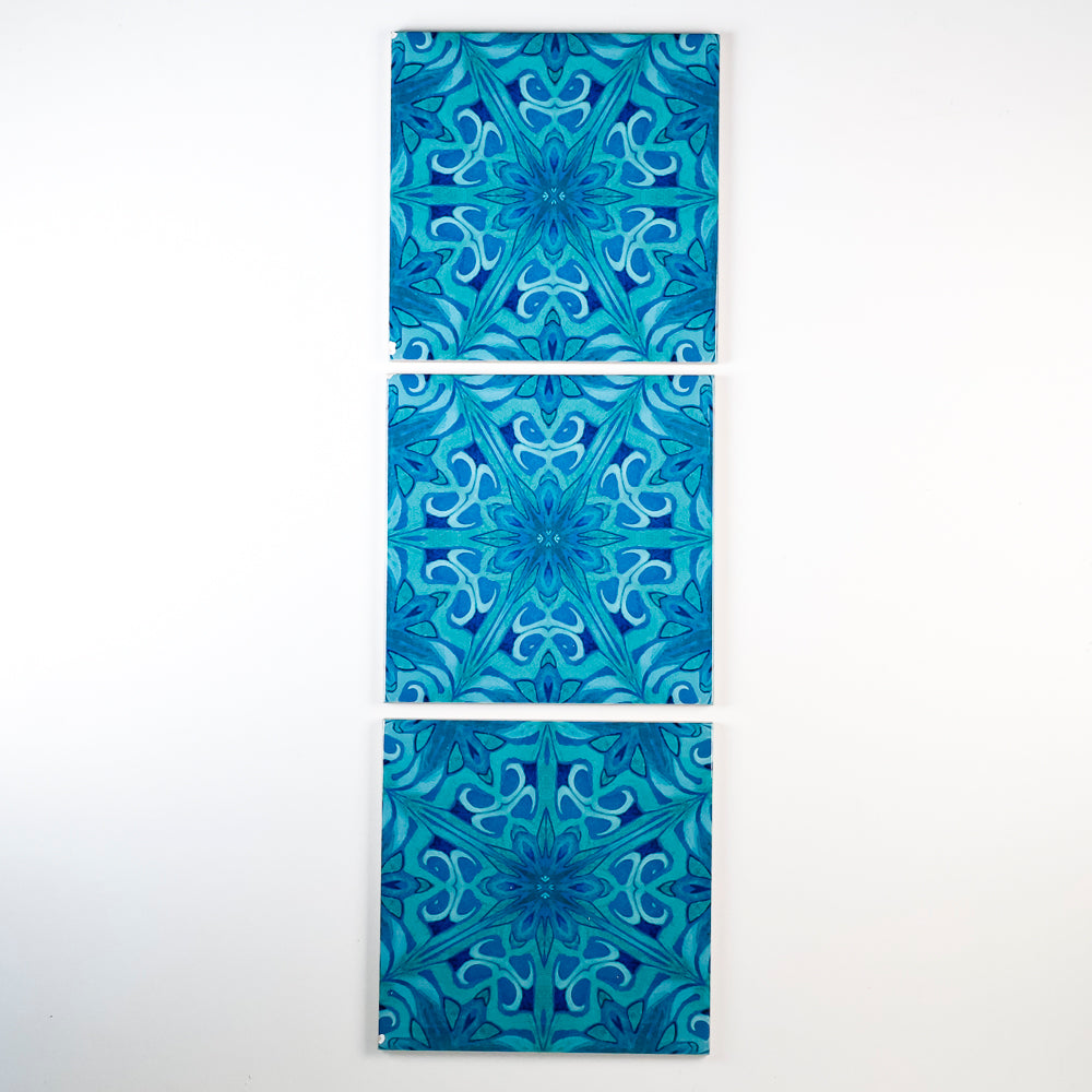 SALE SECONDS - Set of 3x 15.2cm Agapanthus Tiles