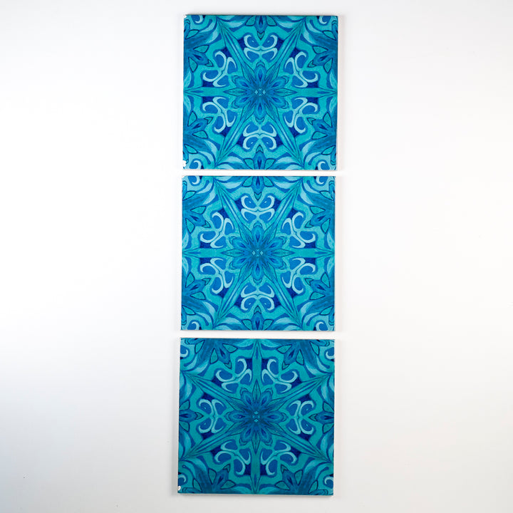SALE SECONDS - Set of 3x 15.2cm Agapanthus Tiles