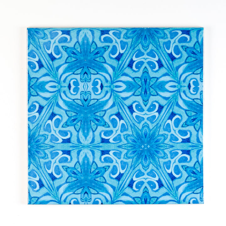 SALE - Set of 18 x 15.2cm tiles - Agapanthus Offset