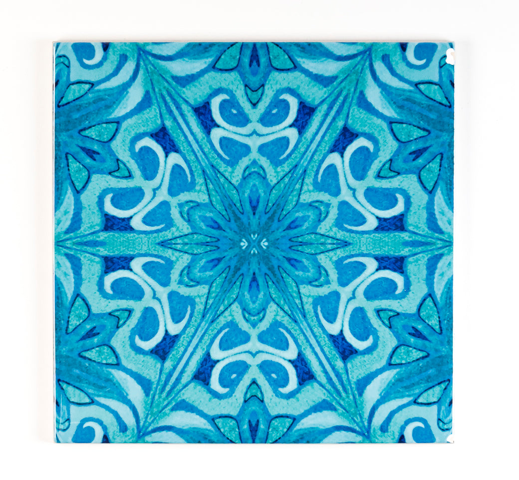 SALE SECONDS - Set of 3x 15.2cm Agapanthus Tiles
