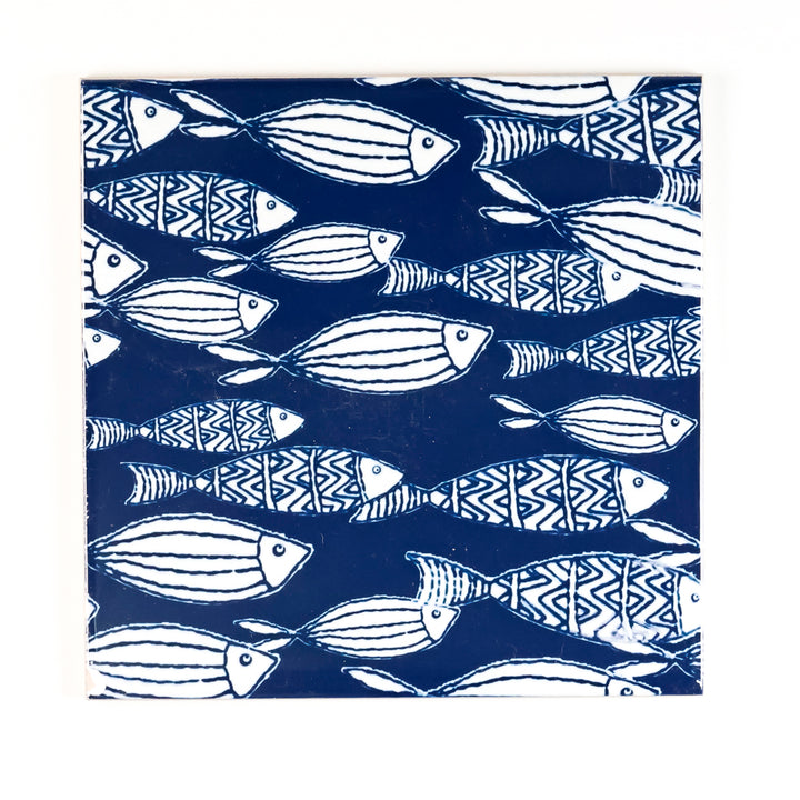 SALE SECONDS : Set of 3 x 15.2cm Mixed Design fish tiles