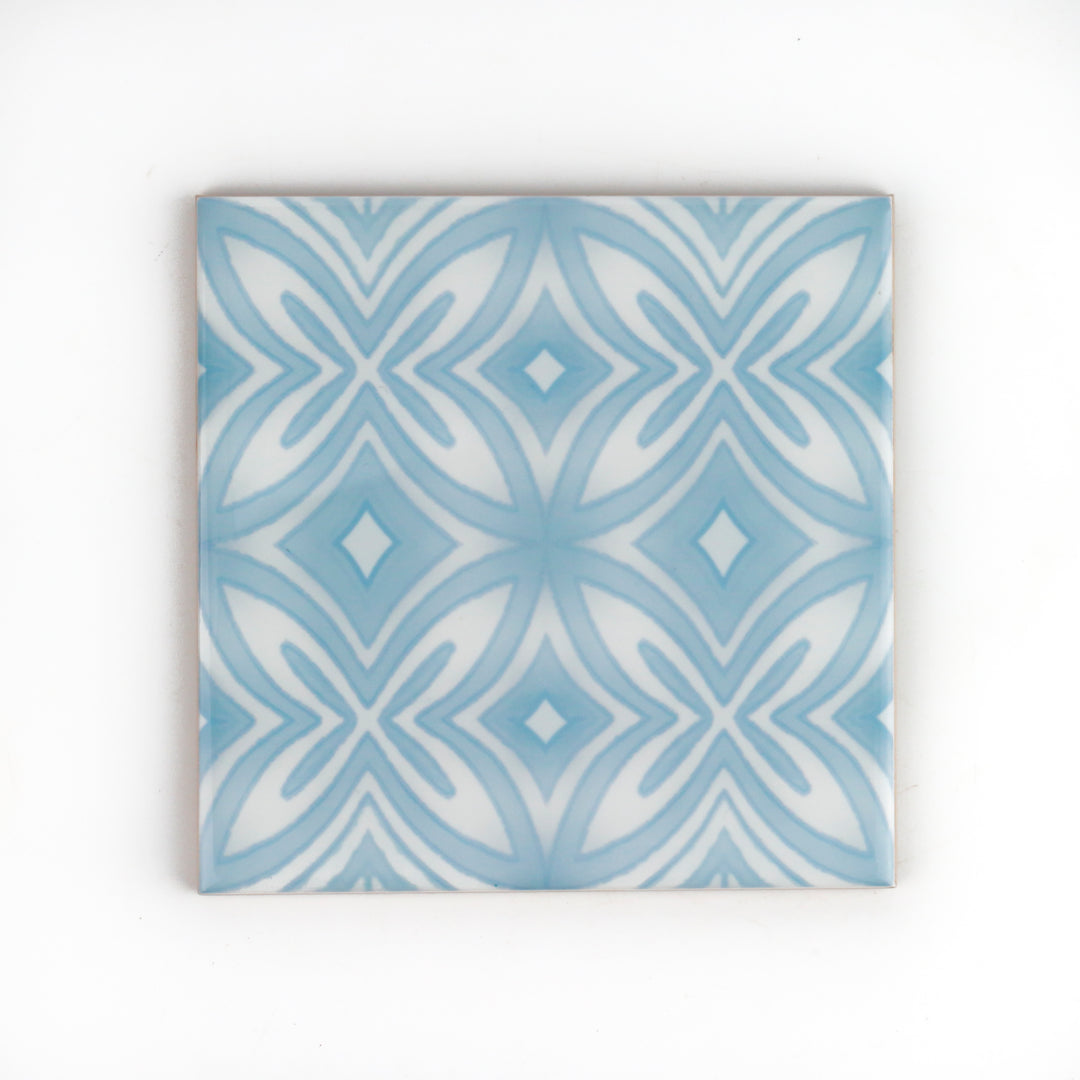 SALE SET - 10 x 15.2cm Pale Blue Star tiles