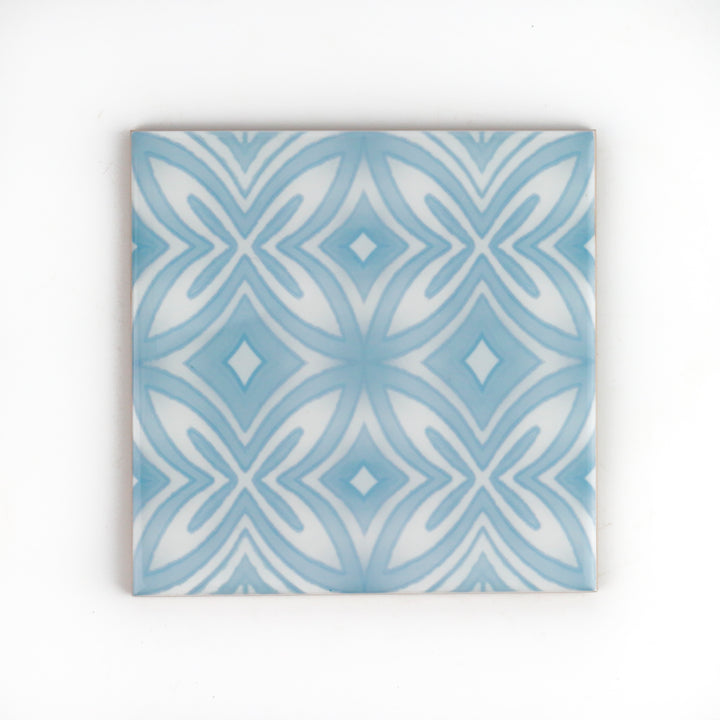 SALE SET - 10 x 15.2cm Pale Blue Star tiles