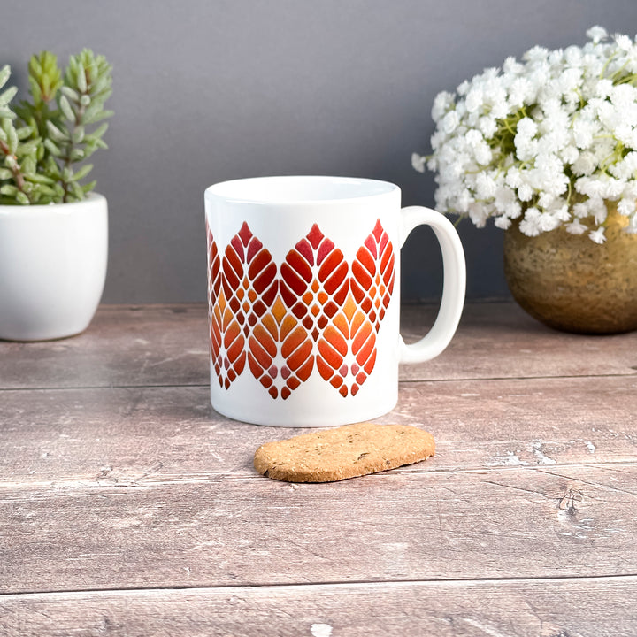 Interwoven Trees Mug (Orange/Russet)