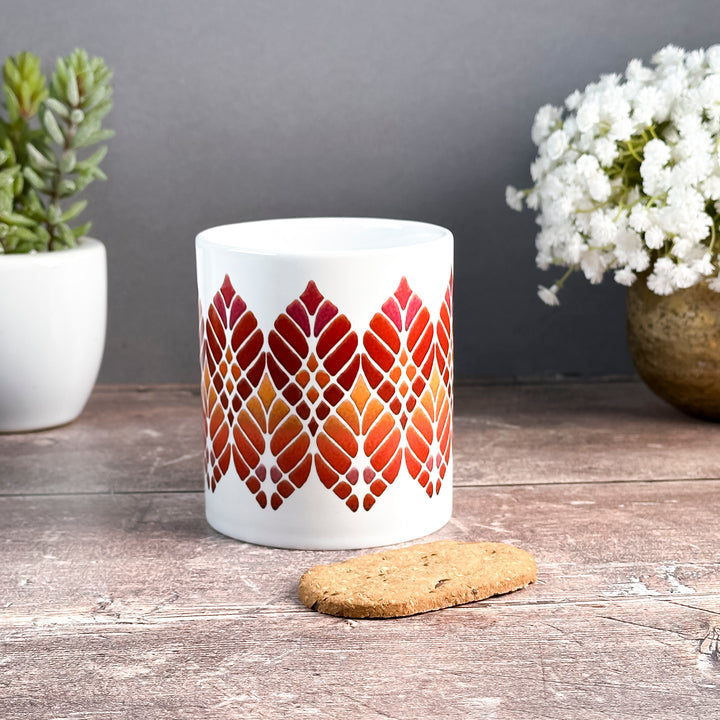 Interwoven Trees Mug (Orange/Russet)