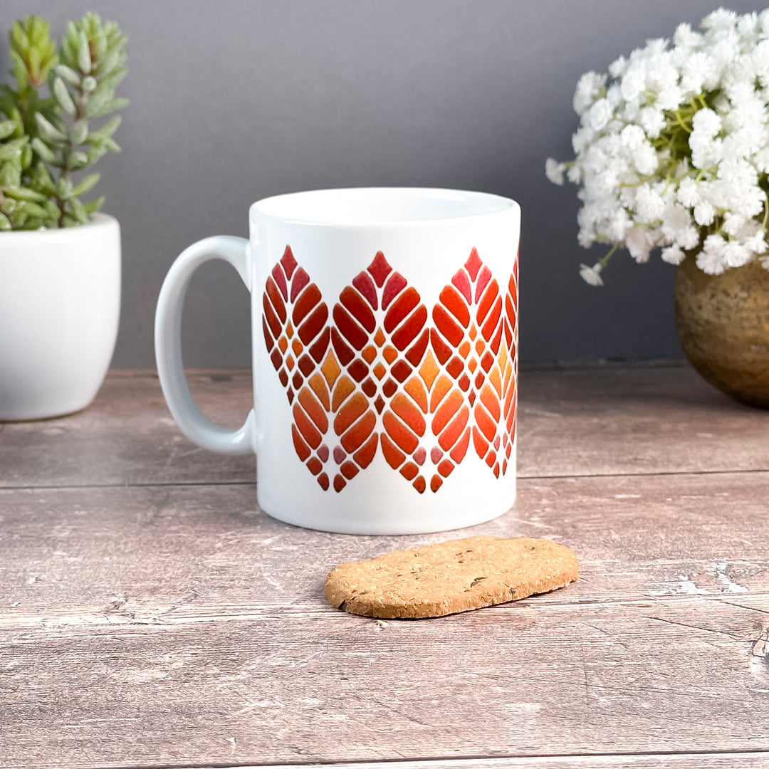 Interwoven Trees Mug (Orange/Russet)