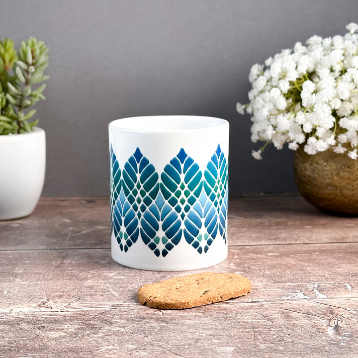 Interwoven Trees Mug (Blue/Green)