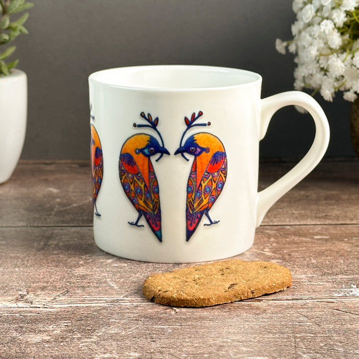 Multi-coloured Lovebirds Mug