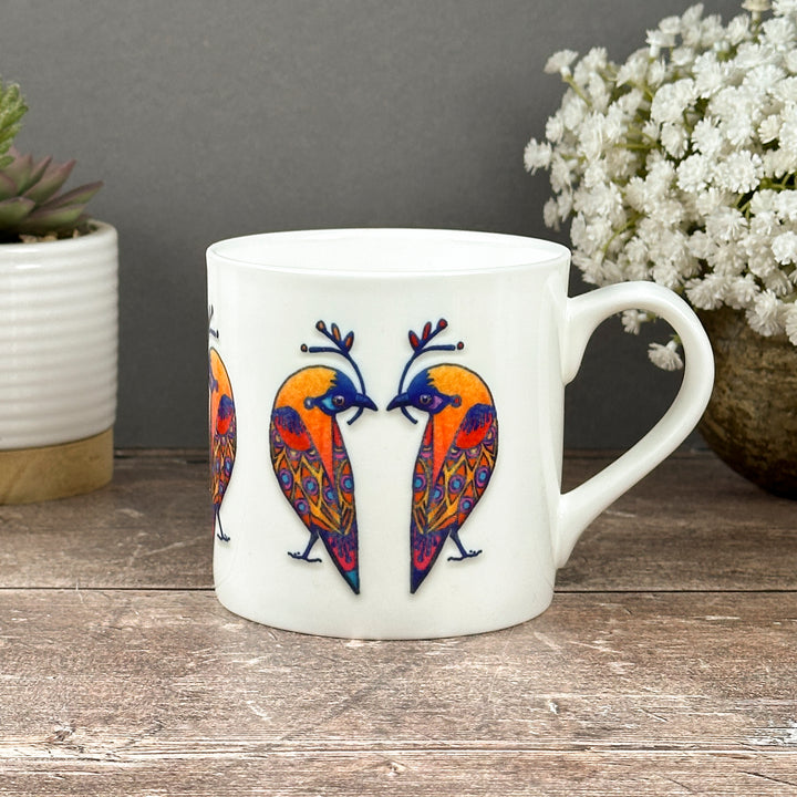 Multi-coloured Lovebirds Mug