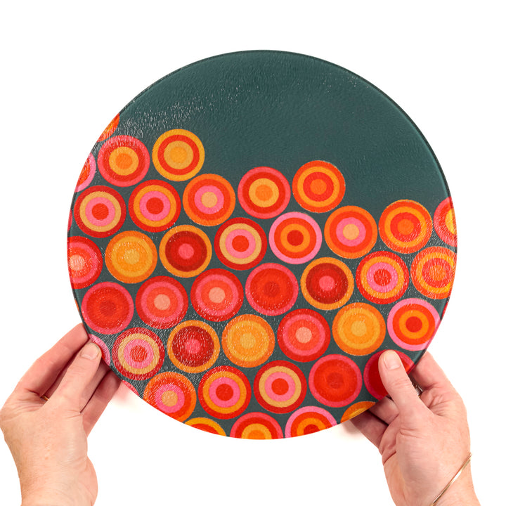 Volcanic Circles Chopping Board (circular)