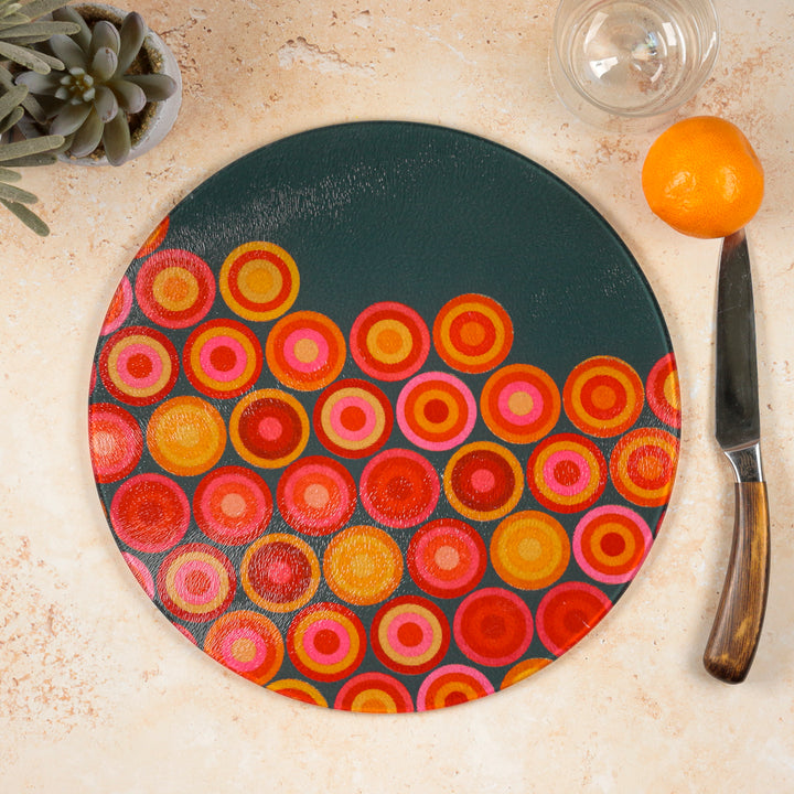 Volcanic Circles Chopping Board (circular)