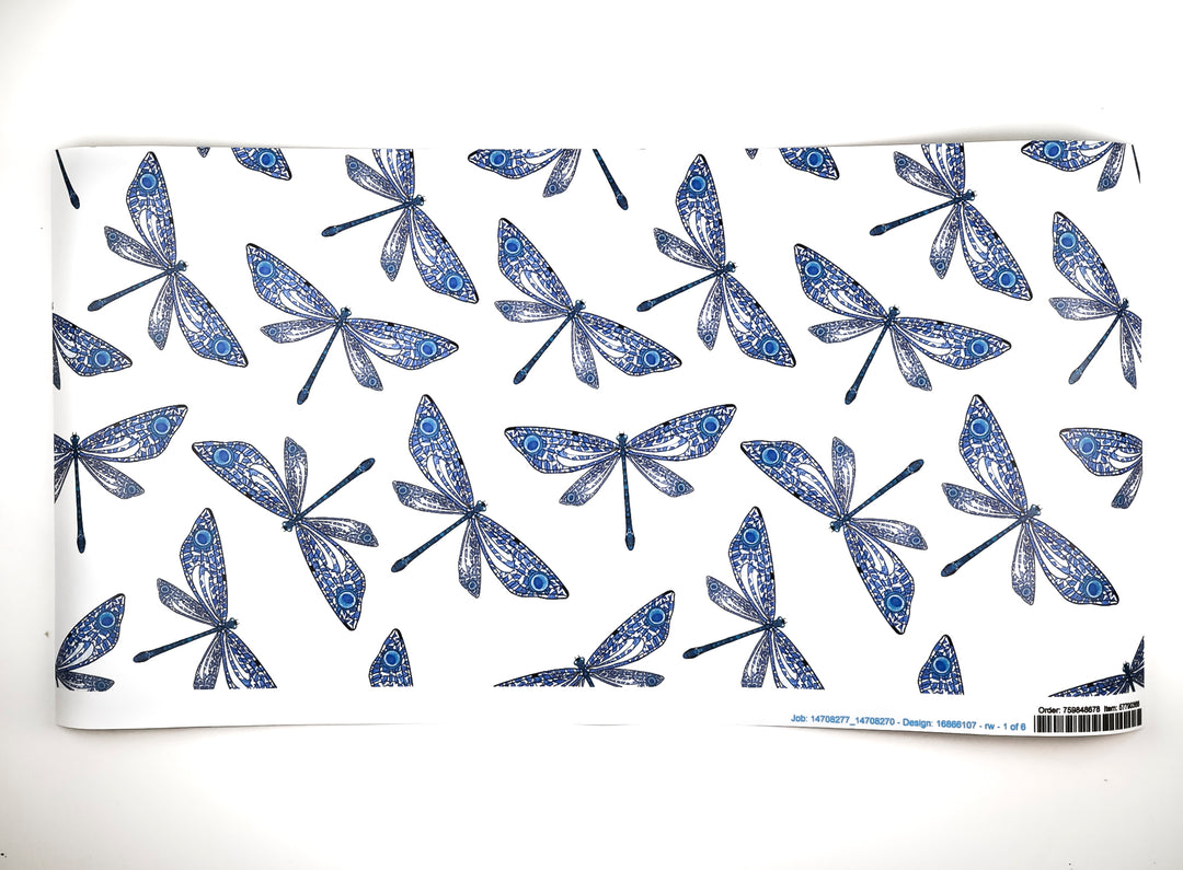 Mayfly Blue White Wallpaper