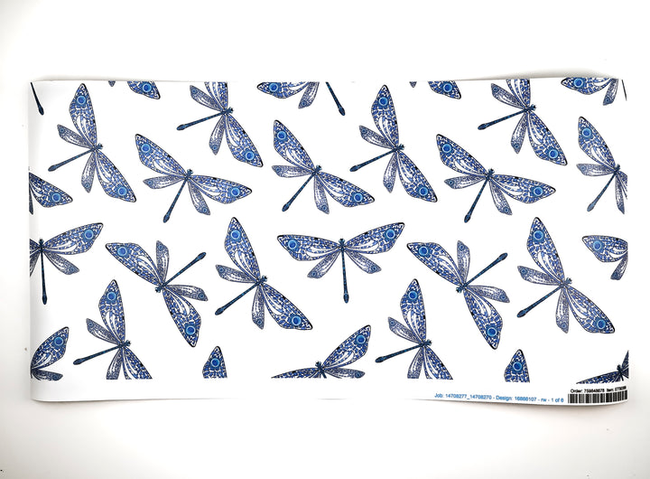 Mayfly Blue White Wallpaper
