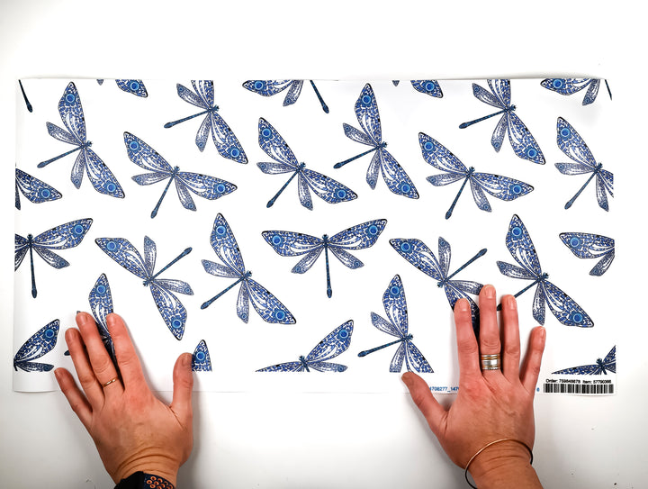 Mayfly Blue White Wallpaper