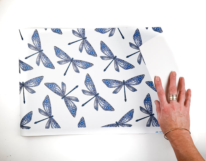 Mayfly Blue White Wallpaper