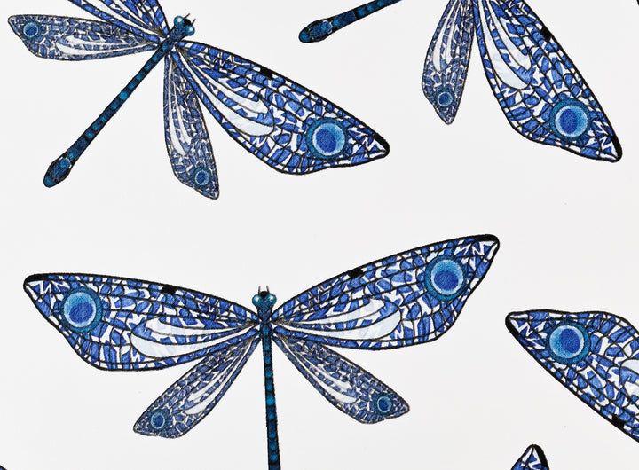 Mayfly Blue White Wallpaper