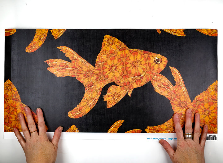 Goldfish on Black Wallpaper