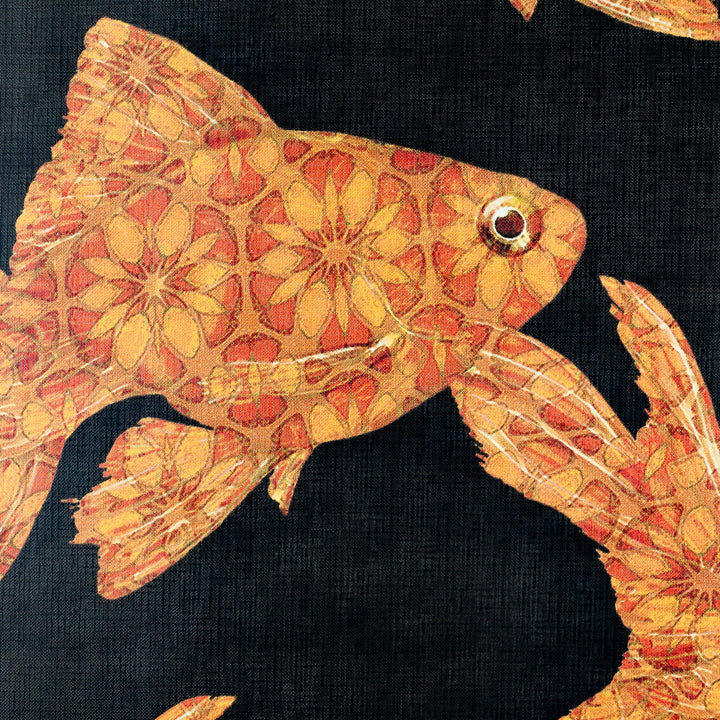 Goldfish on Black Wallpaper